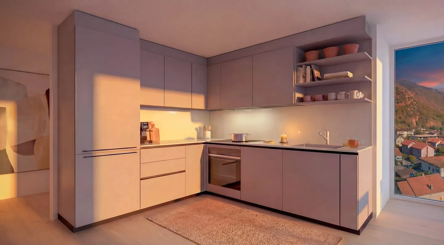 Modernes Dachgeschoss-Apartment mit 3.5 Zimmern in Roveredo - Foto 3 von 4