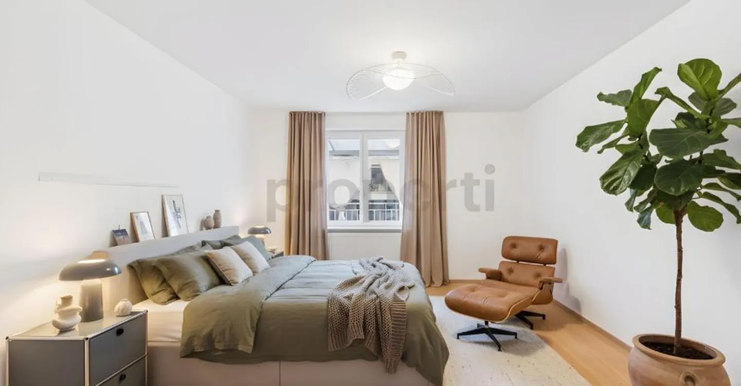 Neu renovierte 6.5-Zimmer-Attikawohnung mit sonnigem Balkon in Basel - Foto 3 von 11