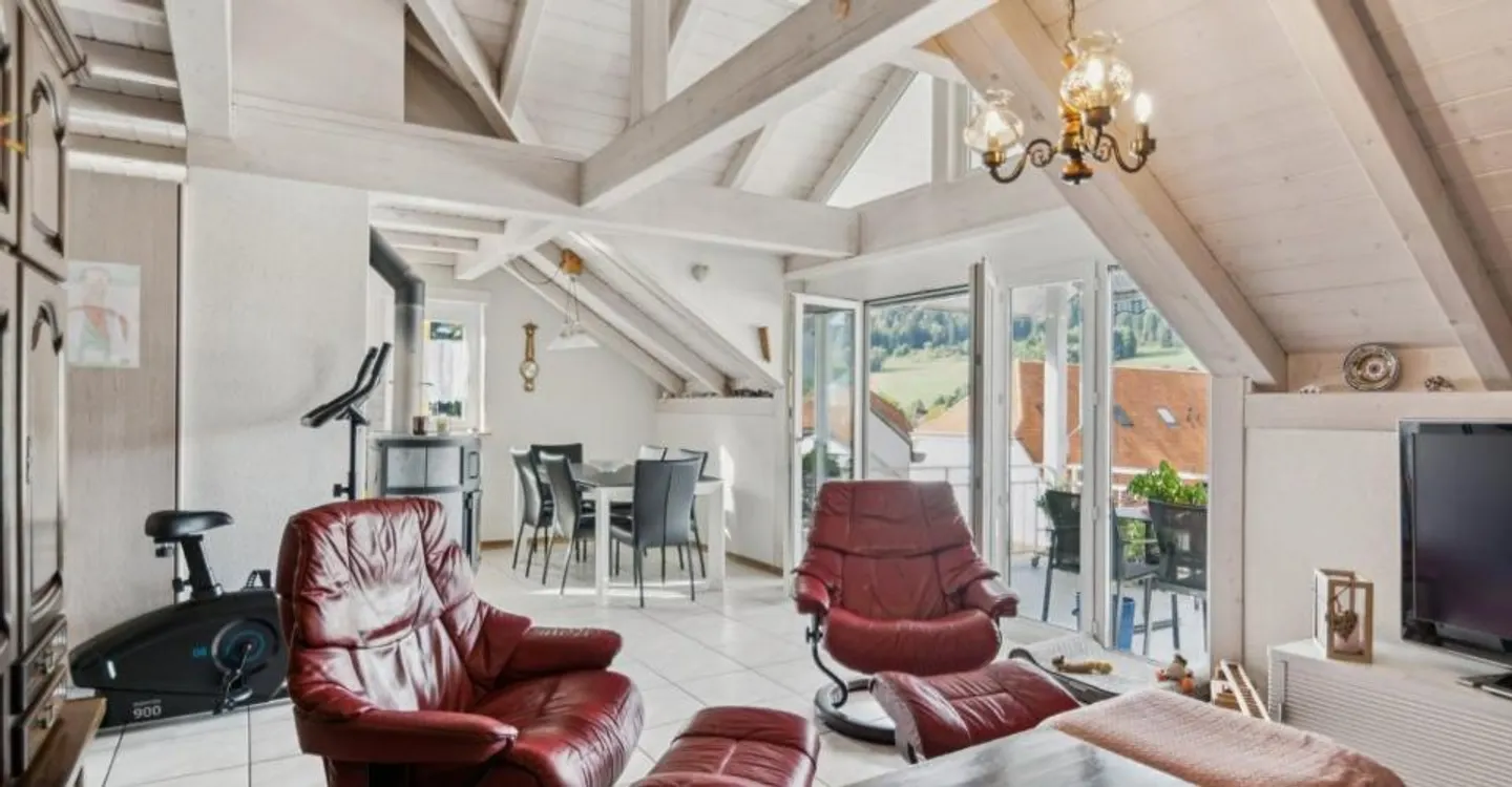 Wunderschönes Duplex mit 6,5 Zimmern im Dachgeschoss - Die Eleganz der Volumen - Foto 8 von 12