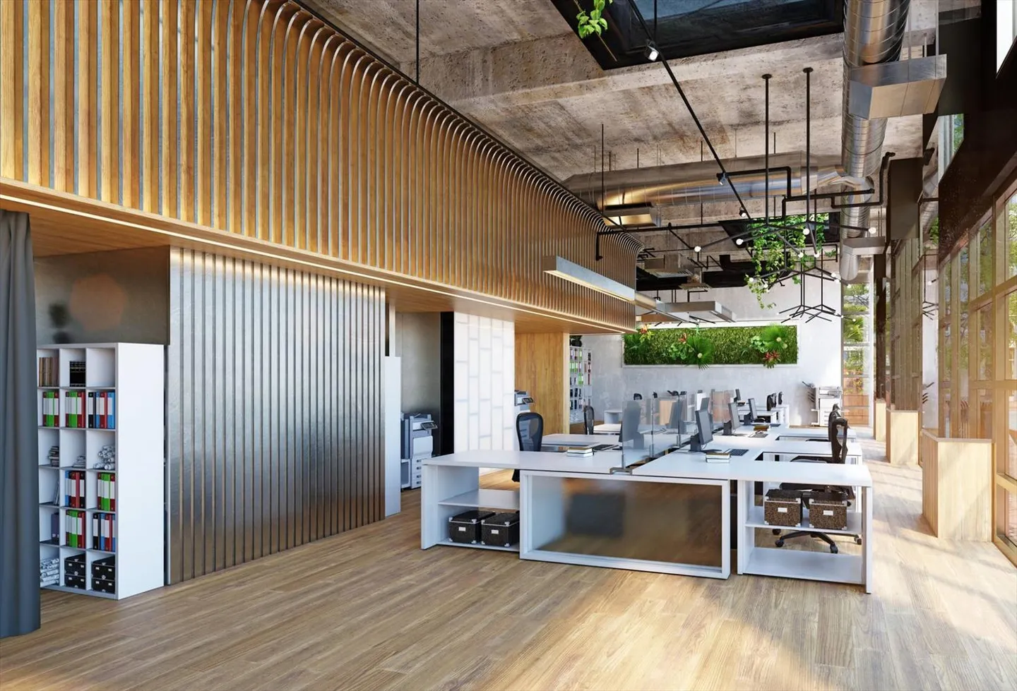 Bright arcade surface of 88 m2 with large windows - Photo 4 of 5