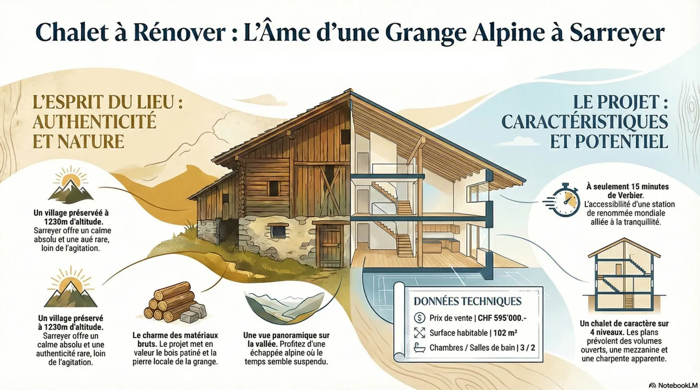 Chalet da ristrutturare – L'anima di un fienile alpino a Sarreyer - Foto 16 di 16