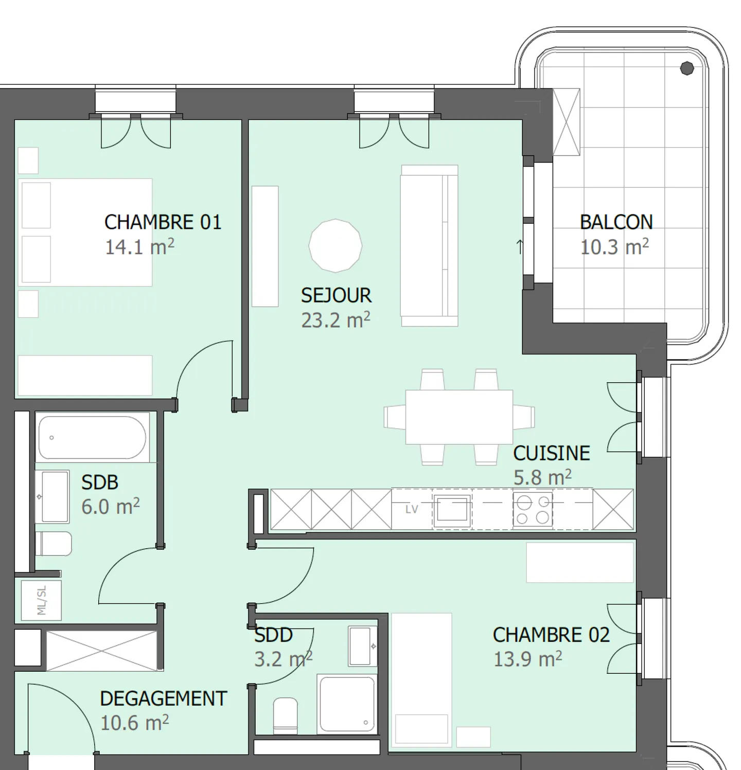 Prairie 5 - 3.5-Room Apartment on the 1st Floor - Photo 6 of 7