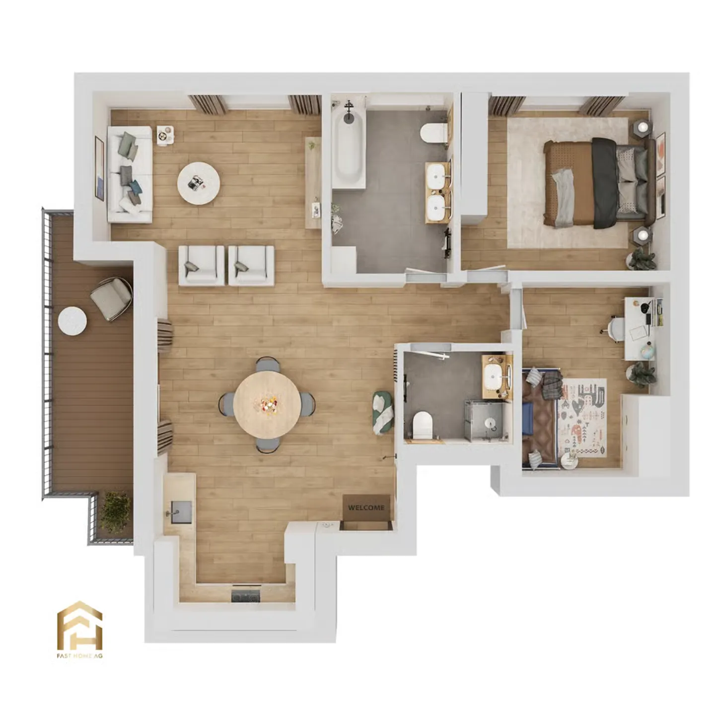 Nouvelle construction d'appartement en attique 3.5 pièces (113m2) Vie moderne dans la nature - Photo 10 sur 13