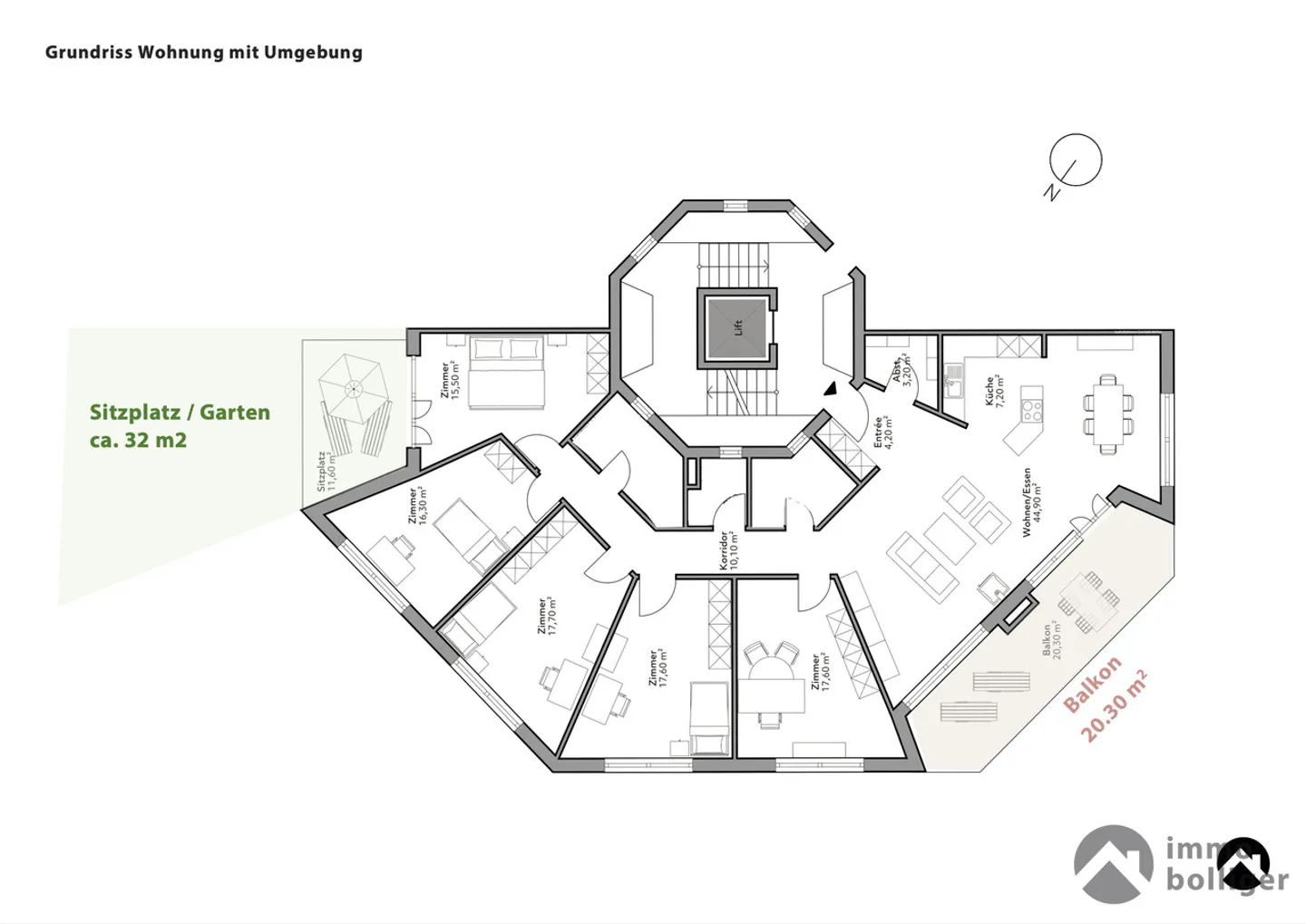 Geräumige Wohnung mit Garten - Foto 11 von 11