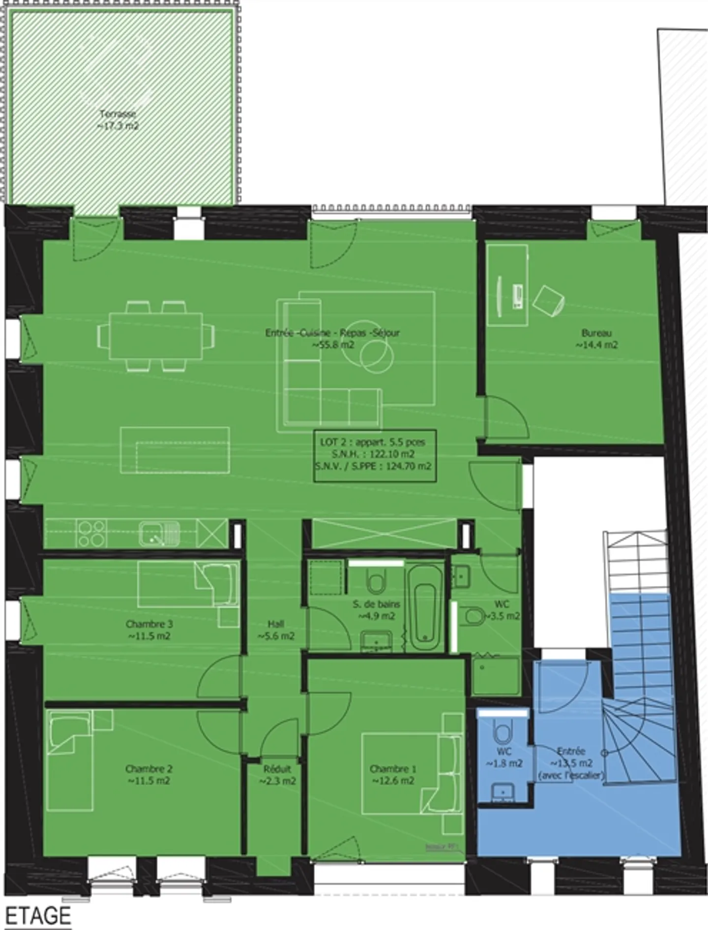 Beautiful 4.5-room apartment with large private garden in a new development of 3 apartments - Photo 10 of 13