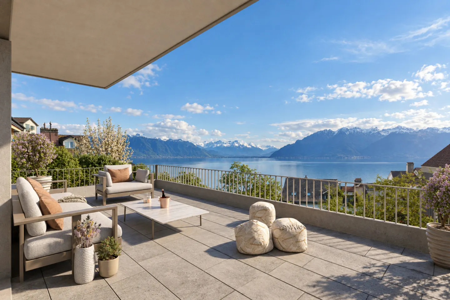 Chexbres - New 4.5-room apartment with panoramic view of Lake Geneva - Photo 1 of 5