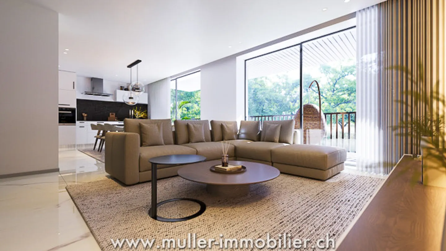 Attic with countryside view, close to Romont - Photo 4 of 12