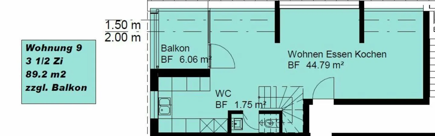 Gipf-Oberfrick / 3.5 Zimmer Wohnung Nr. 9 - Foto 9 von 9