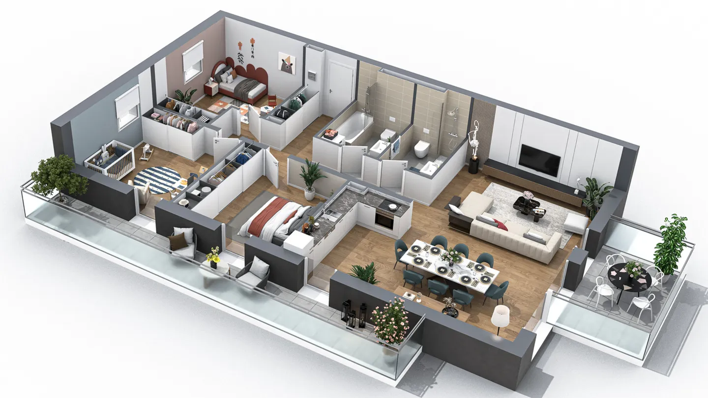 4,5 ZIMMER WOHNUNG MIT GARTEN - NAHE BAHNHOF - PANORAMABLICK - Foto 2 von 3