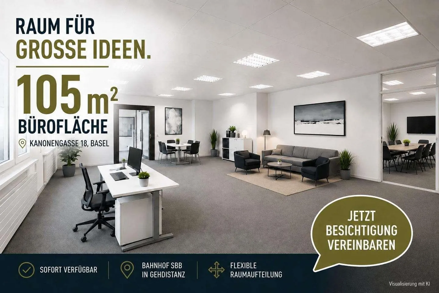 Spazio ufficio e studio di 105 m² nel centro di Basilea - Foto 1 di 6