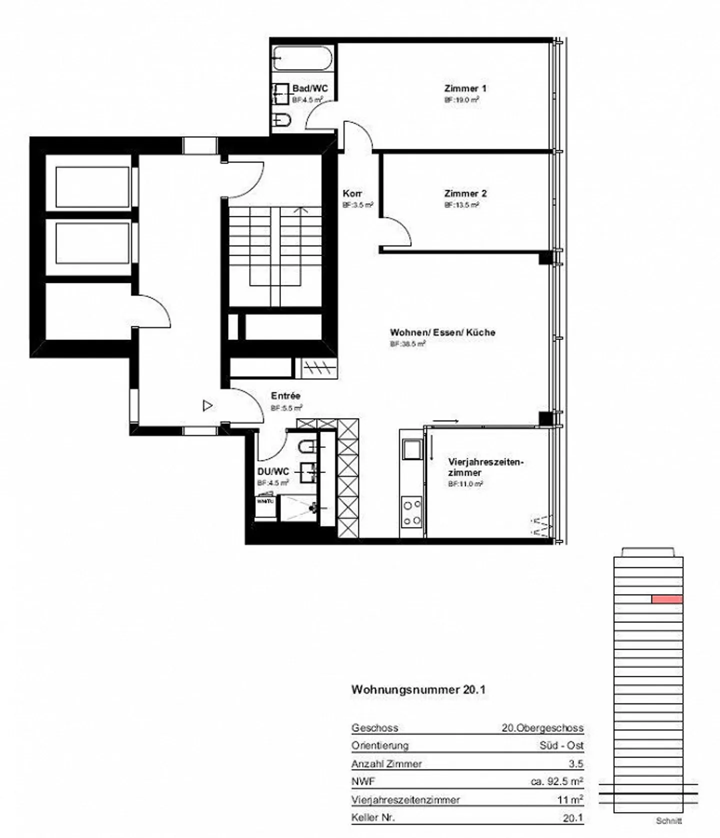 Moderne Wohnung mit exclusiver Sicht auf den Rheinfall - Foto 11 von 12