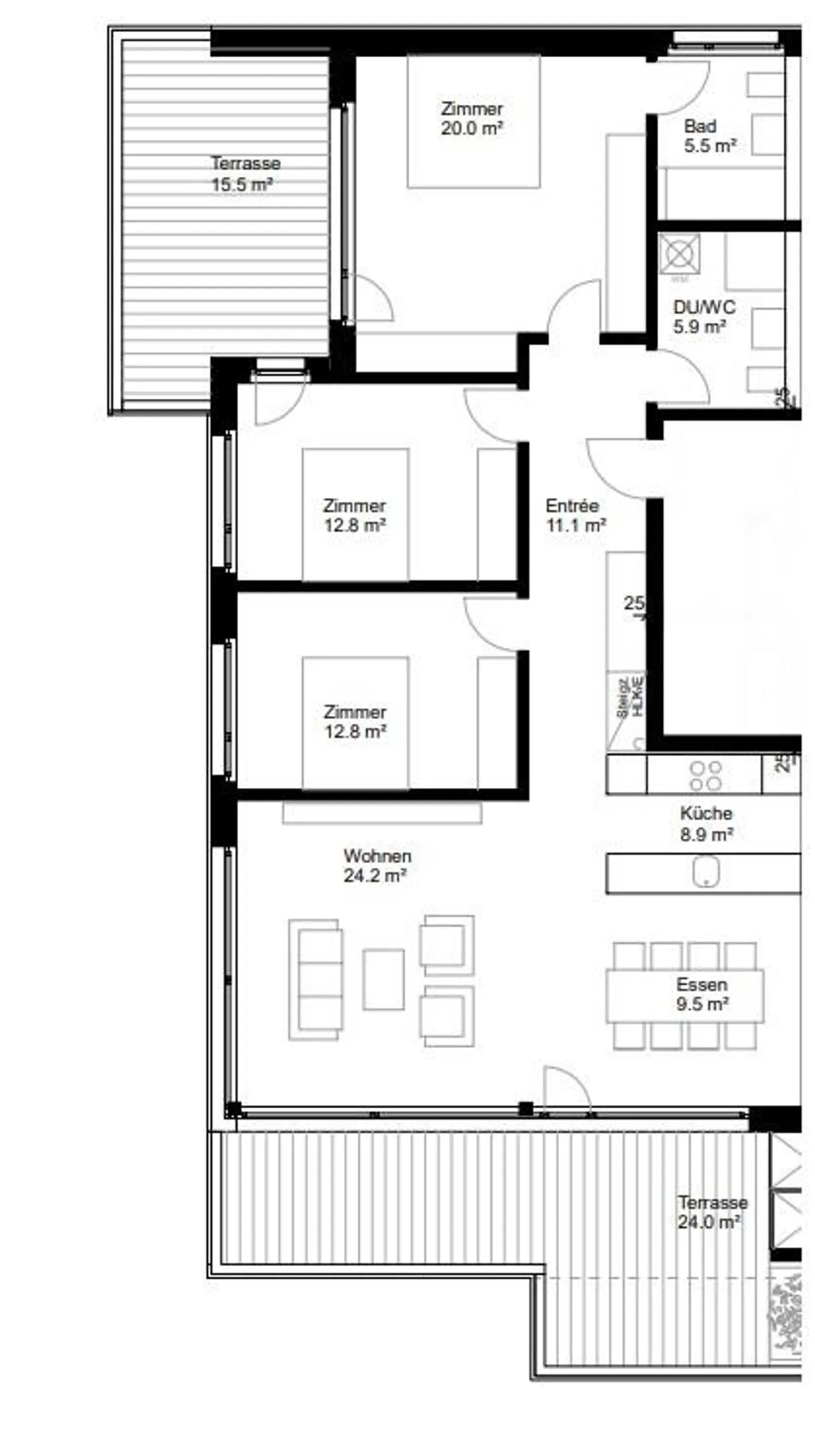 Appartement sous les toits lumineux de 4,5 pièces - Photo 13 sur 13