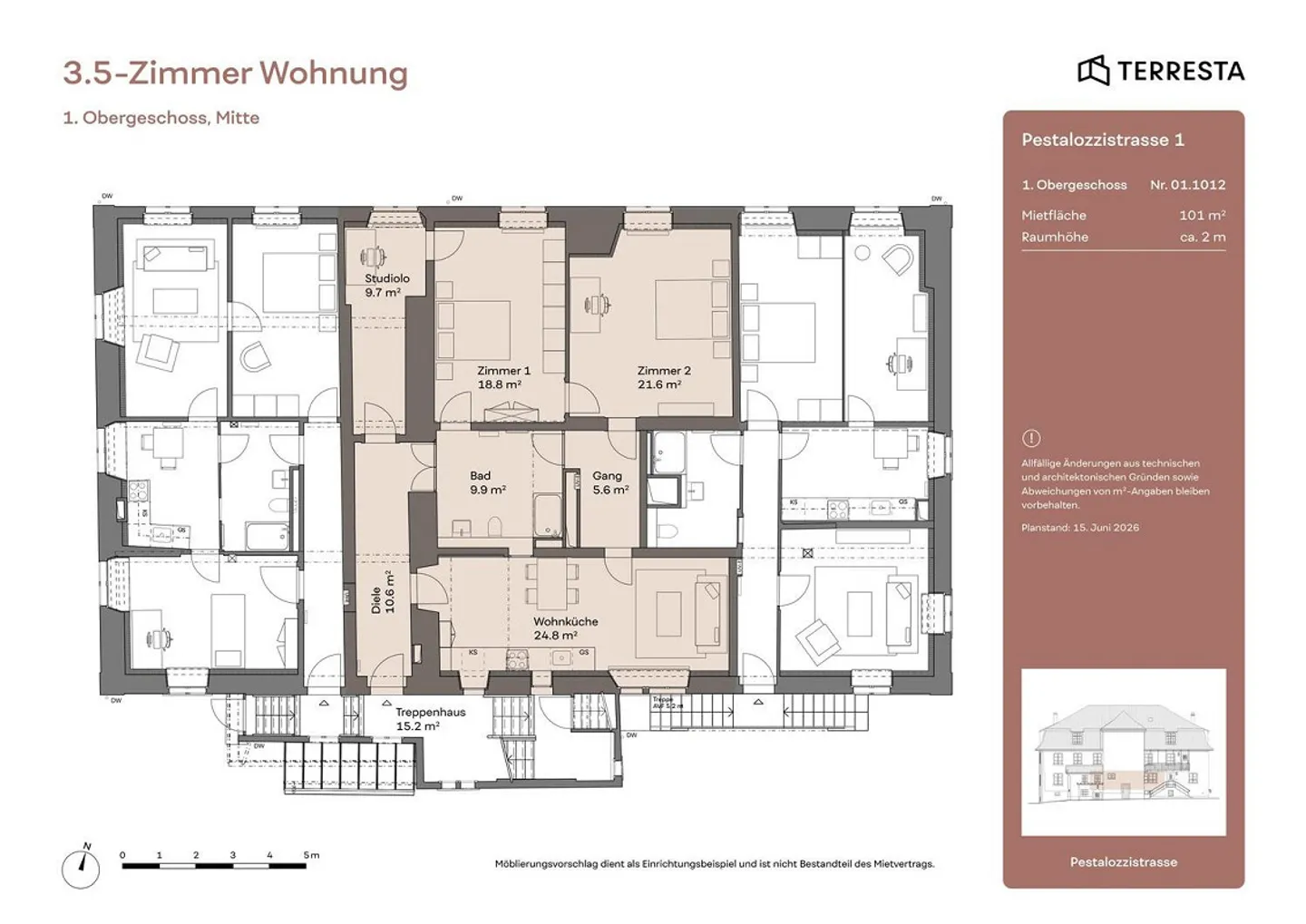 Charmante 4-Zimmer-Wohnung - Foto 8 von 9