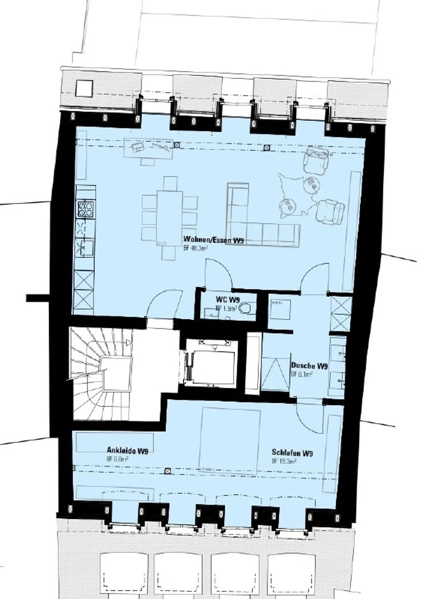 Attico 2.5 stanze - Foto 8 di 9