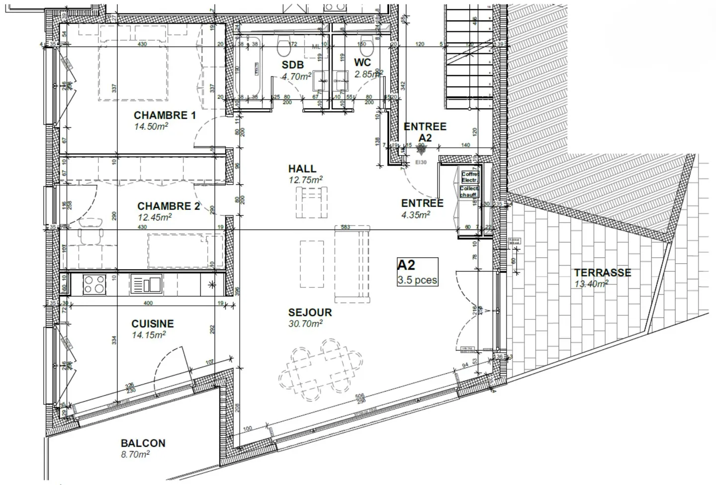 Spacious 3.5-room new apartment with south-facing terrace - Discover it in 3D immersion! - Photo 2 of 6