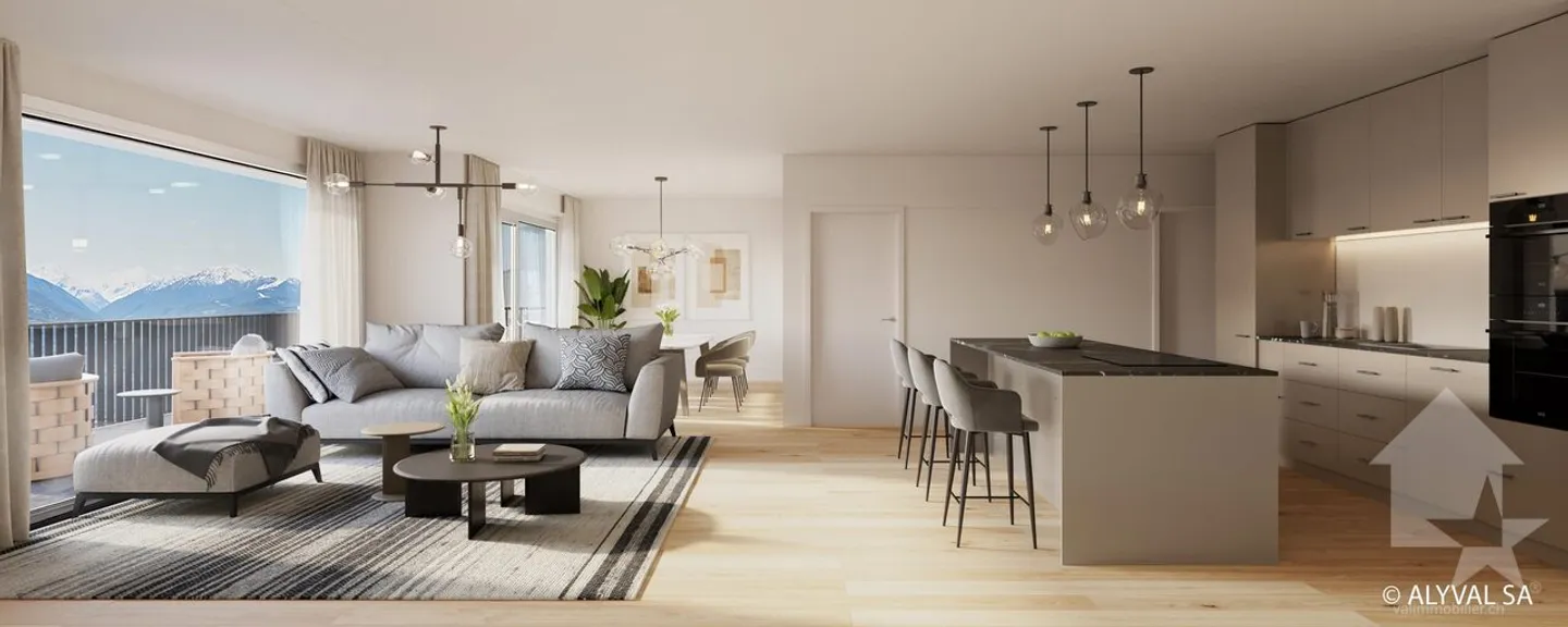 Stunning 3.5 Room Apartment, Spectacular View, Quiet, Optimal Sun Exposure - Photo 5 of 12