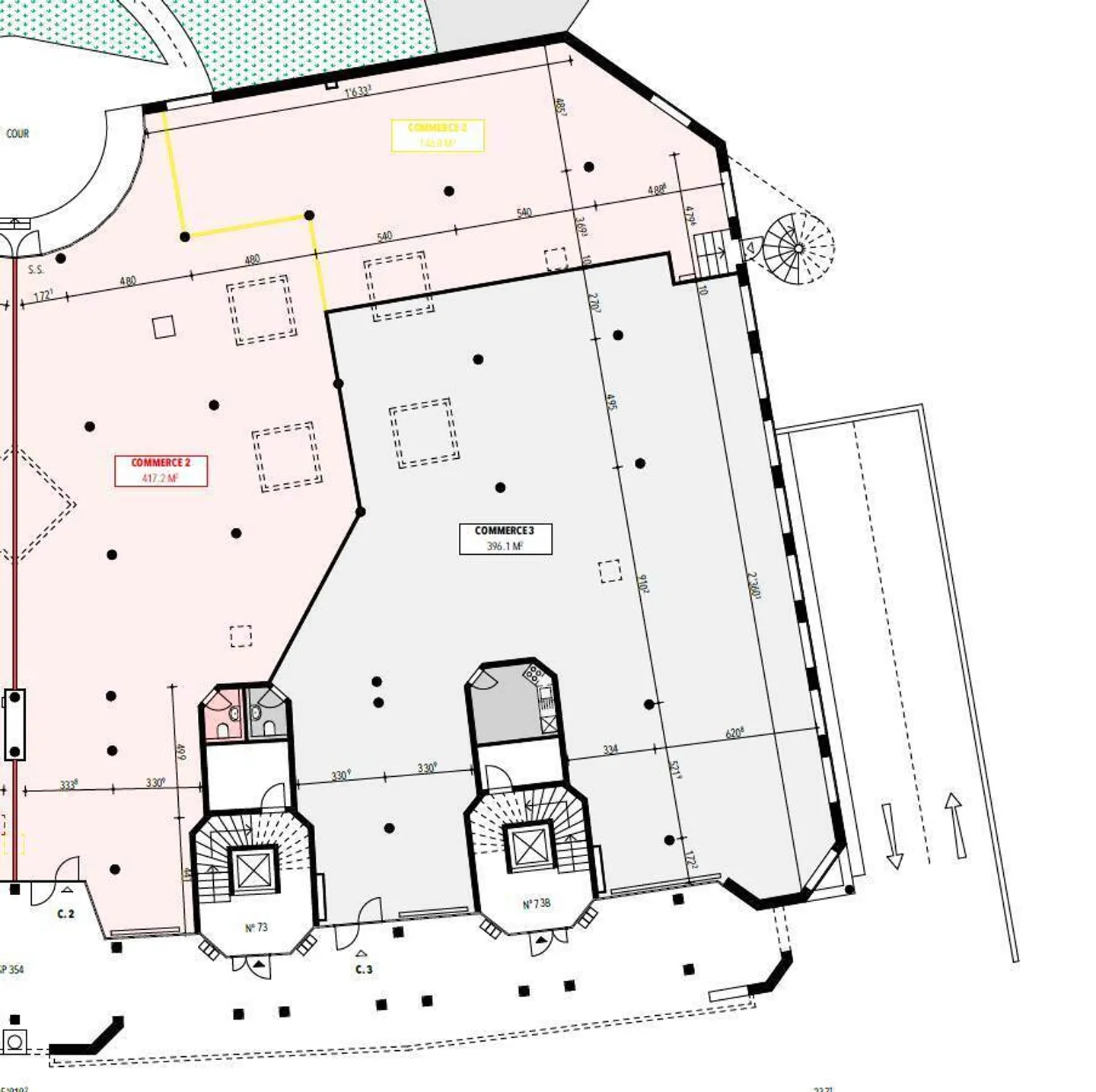Fläche von etwa 396m2 ideal im Herzen von Renens gelegen - Foto 3 von 3