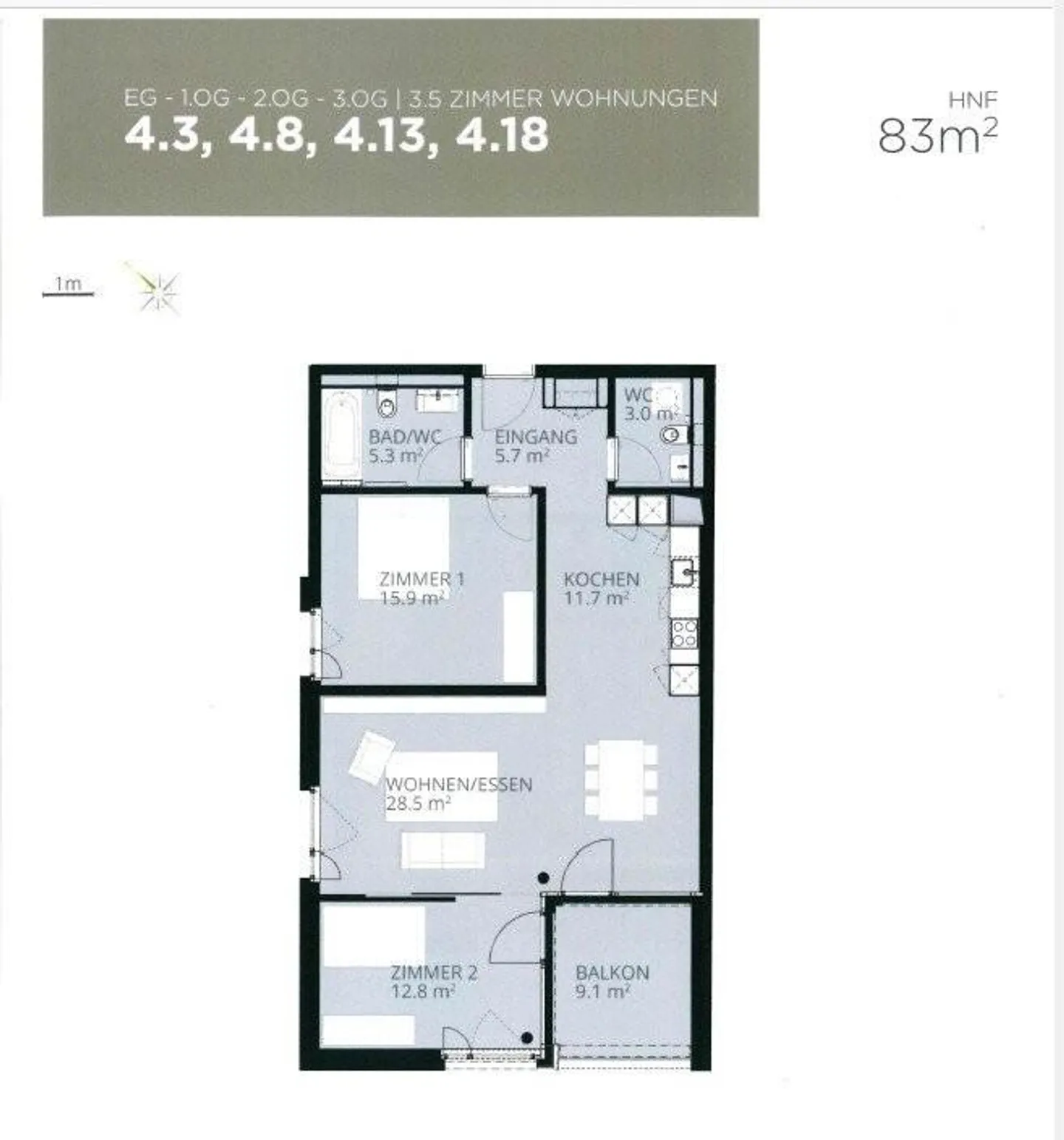Appartamento 3.5 camere affascinante - Foto 8 di 9