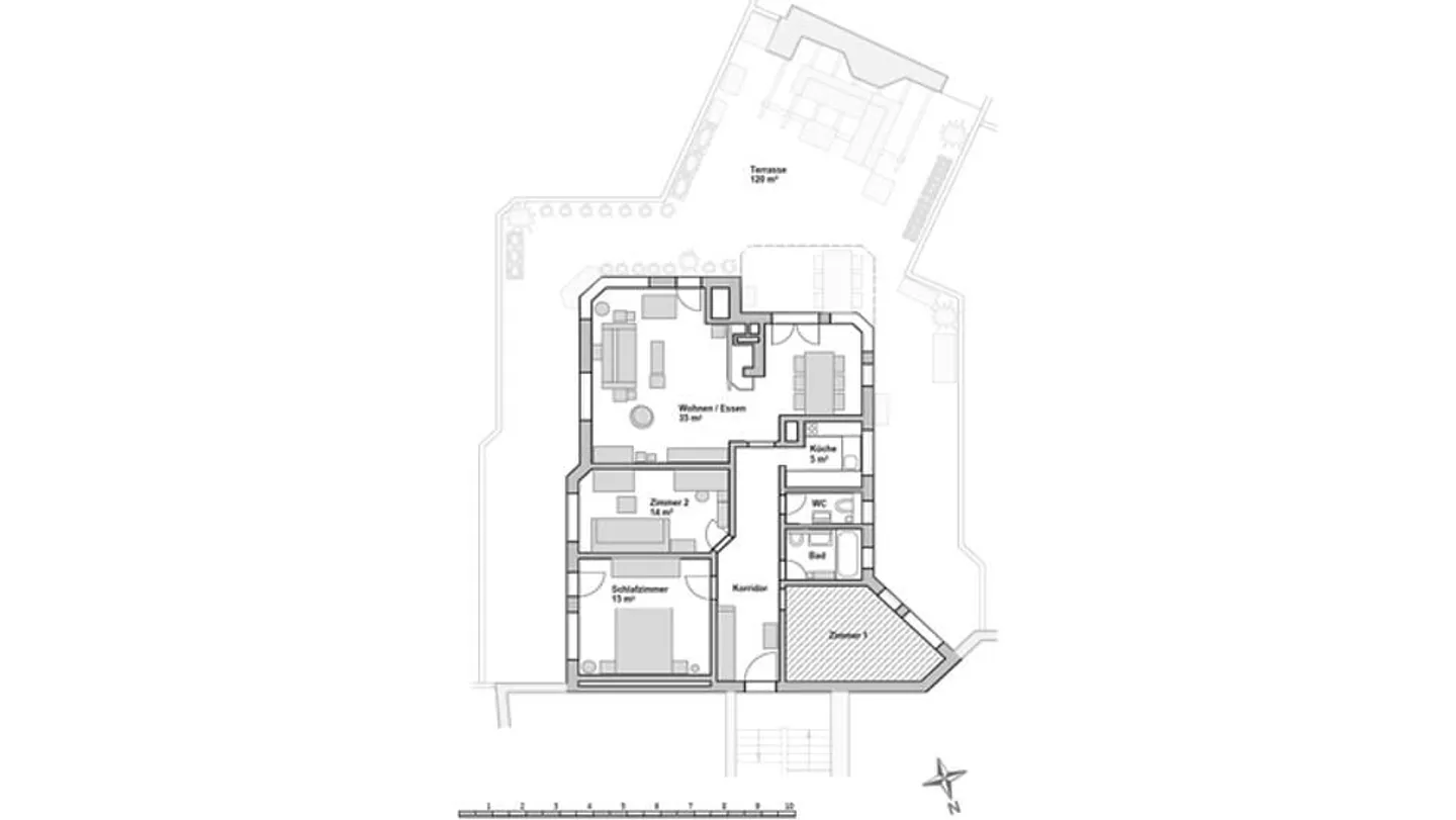 APPARTAMENTO ATTICO 3½ STANZE A ZURIGO - DISTRETTO 11 OERLIKON, ARREDATO, TEMPORANEO - Foto 10 di 10