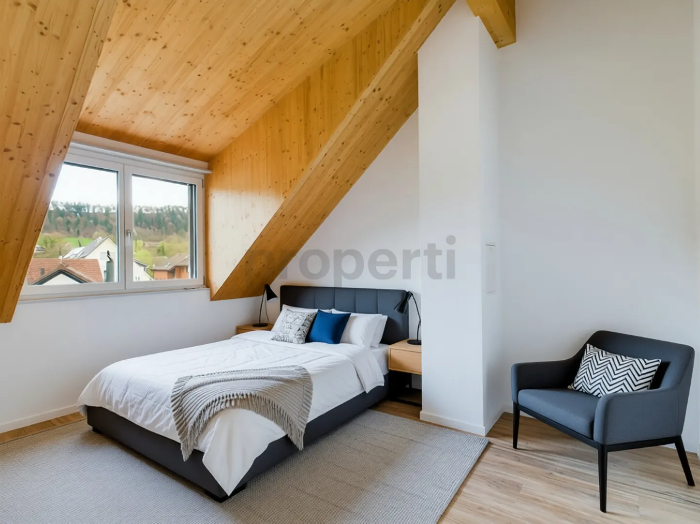 Appartement en attique de 6,5 pièces avec terrasse sur le toit de 33 m², maison intelligente et Minergie à Neftenbach - Photo 4 sur 10