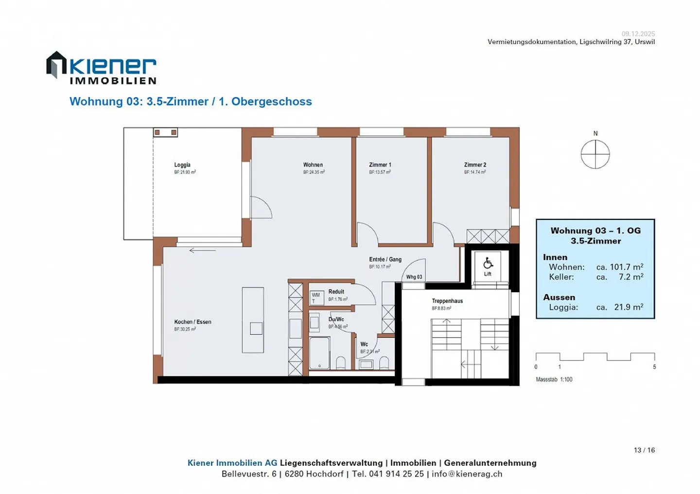 Prima occupazione: Luminoso appartamento di 3,5 locali con grande loggia in costruzione in legno - Foto 3 di 3