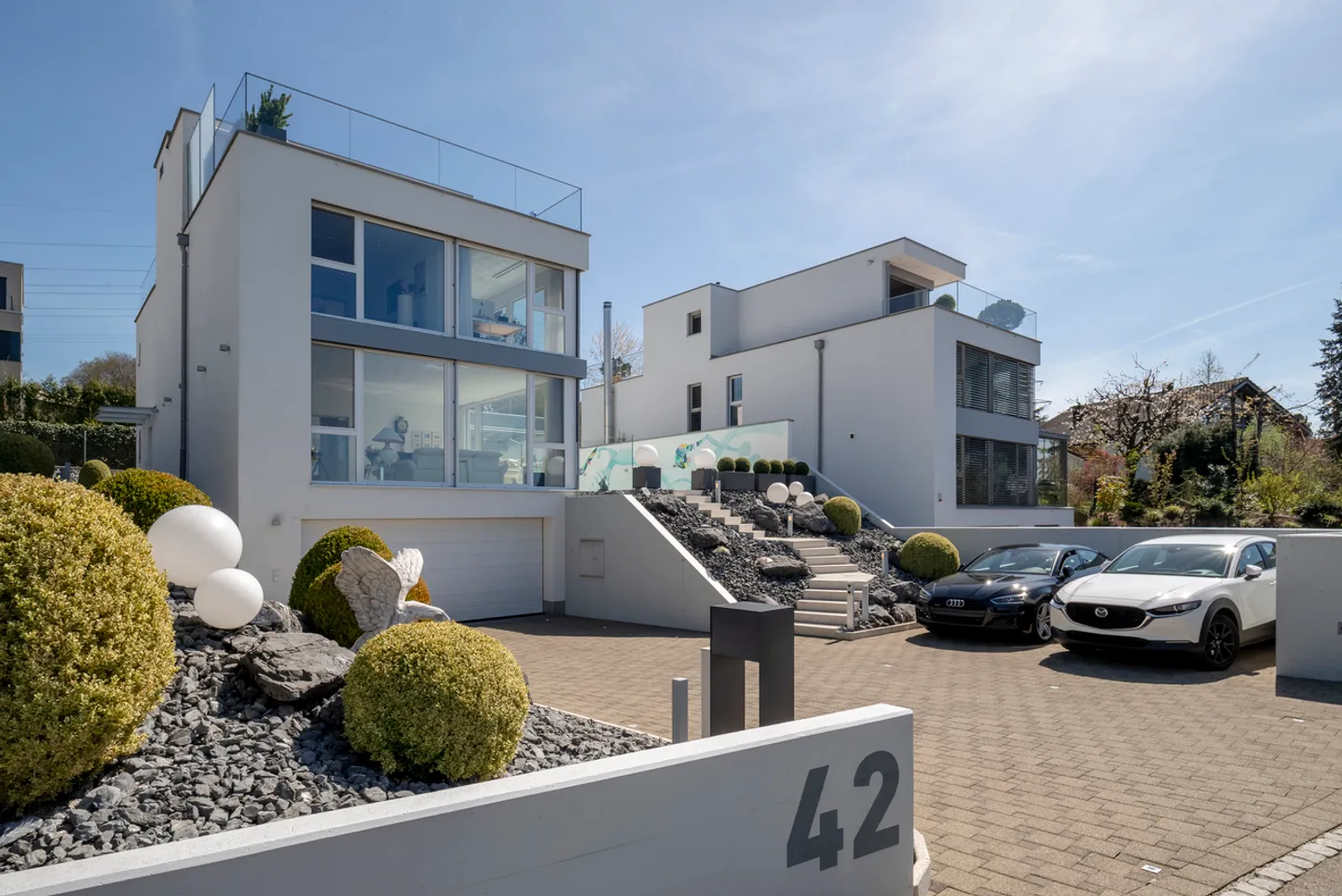 Panoramic view at its finest: Top-modern single-family house with pool - Photo 1 of 11
