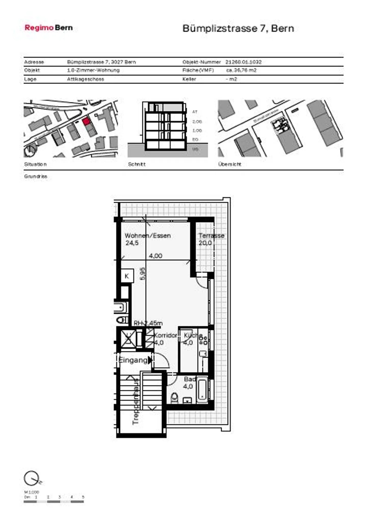 Attic apartment in a central location in Bern-Bümpliz - Photo 8 of 8