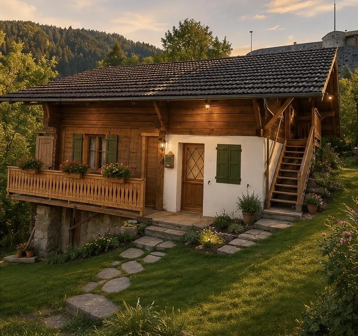 Renoviertes Chalet mit Garten - Foto 2 von 6