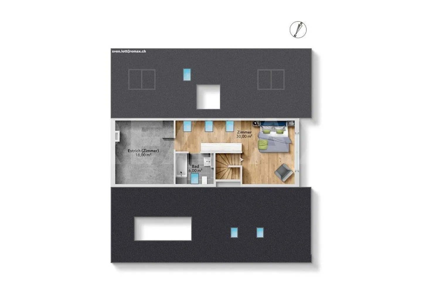 4 ½-Room Maisonette Apartment, Bright, Modern and with Two Balconies - Photo 13 of 13