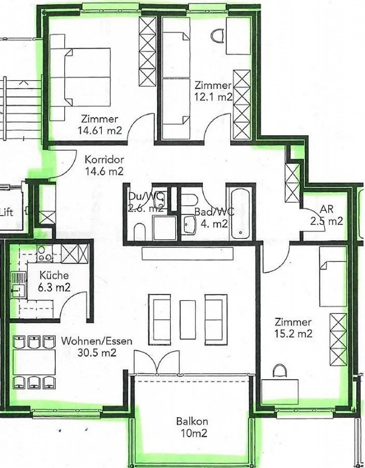 Sonnige Attikawohnung in Chur - Foto 8 von 8