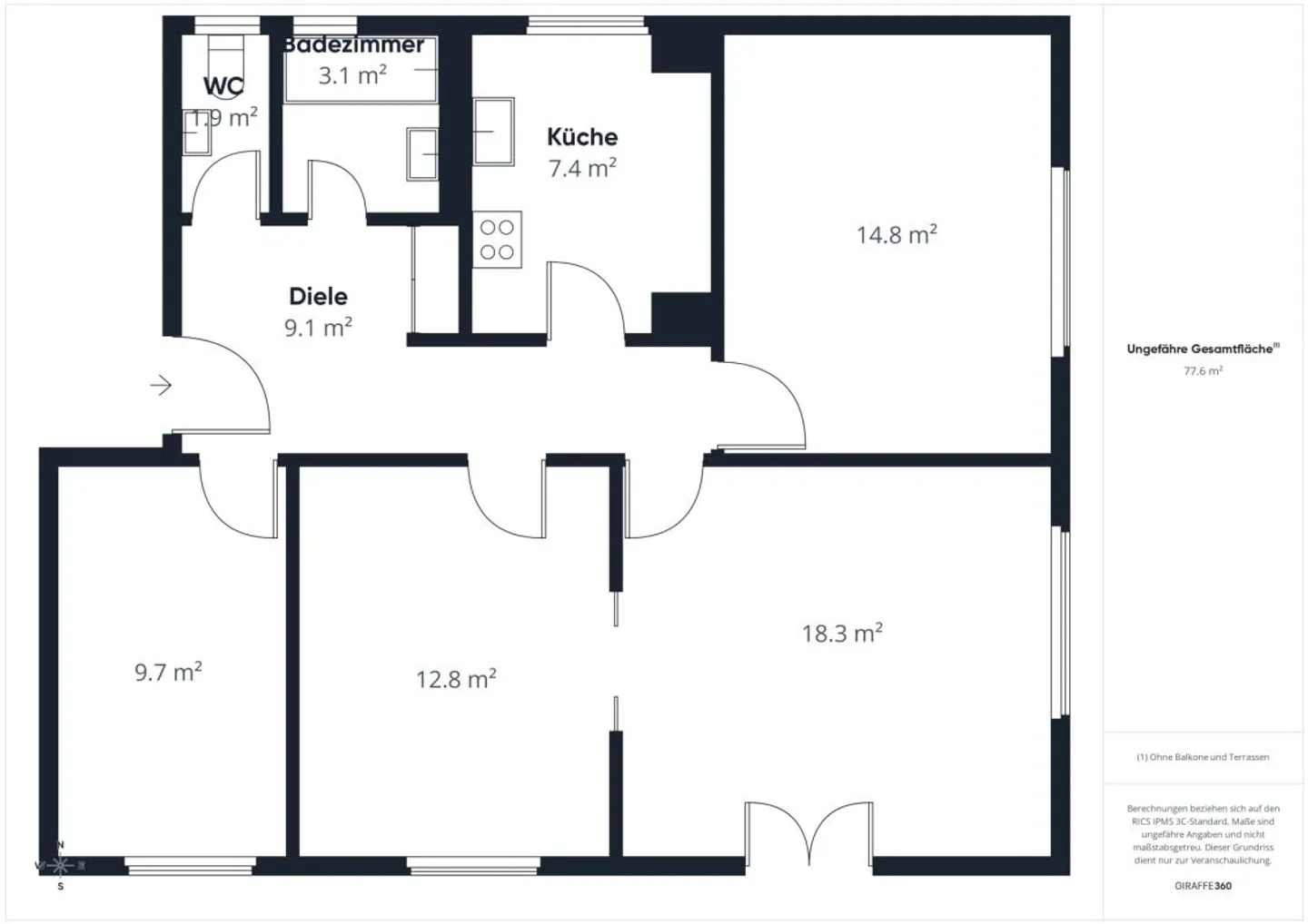 Appartement charmant rénové idéal pour petite famille - Photo 9 sur 9