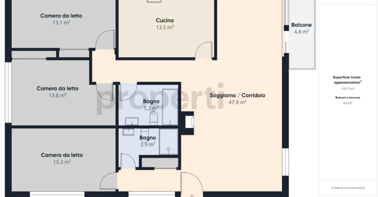 Penthouse in a bi-family villa in Arbedo-Castione, fully renovated - Photo 10 of 11