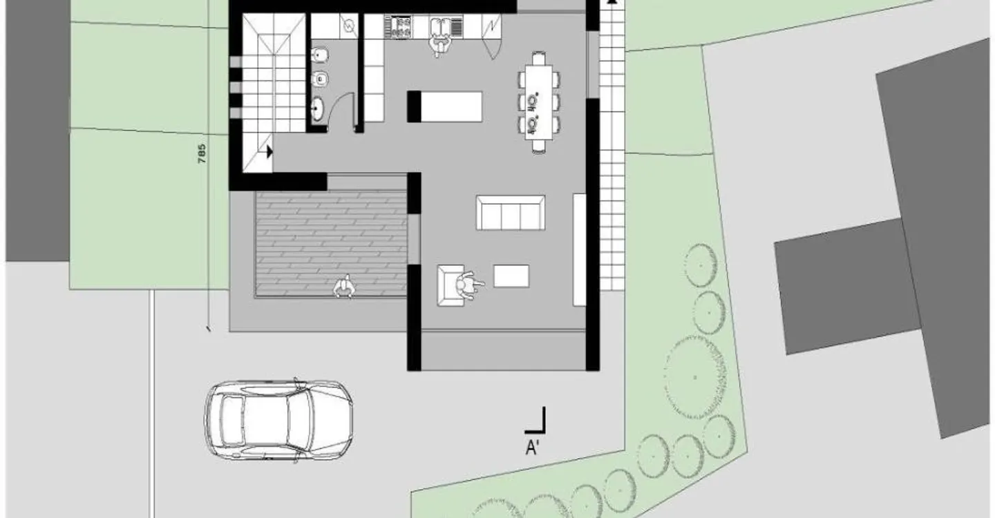 Bebaubares Grundstück R2 von 770 m², bestehendes Vorprojekt und rustikales Grotto - Foto 5 von 9