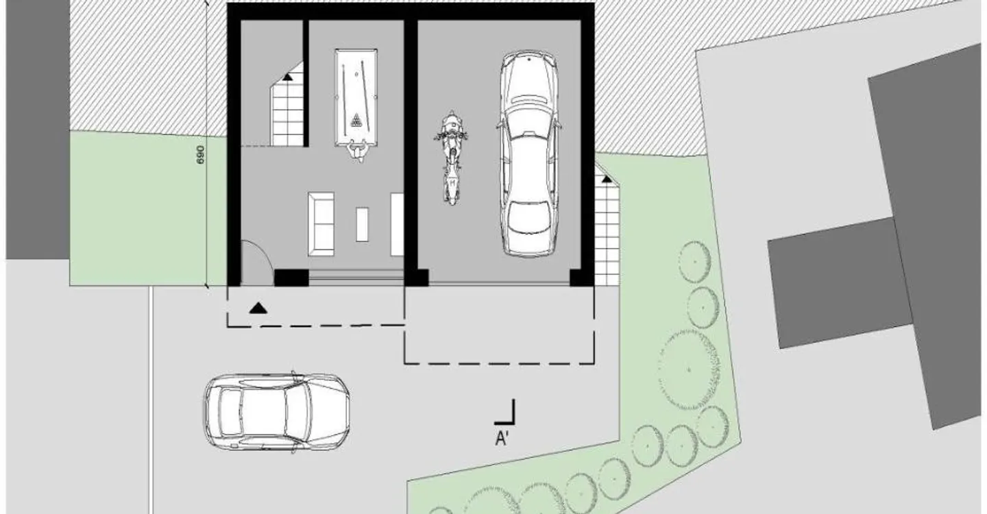 Bebaubares Grundstück R2 von 770 m², bestehendes Vorprojekt und rustikales Grotto - Foto 7 von 9