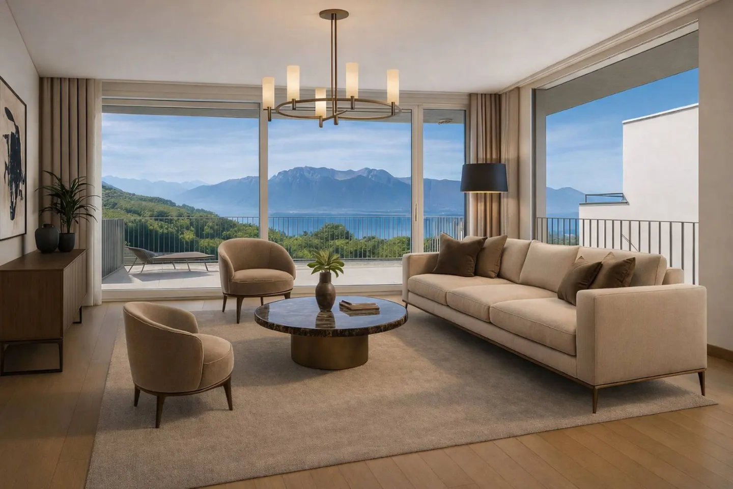 Exceptional apartment with panoramic views of the lake and the Alps - Photo 1 of 11
