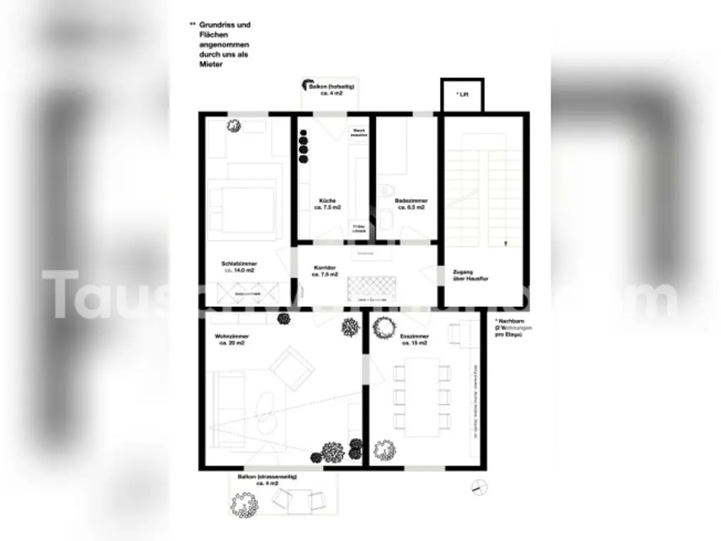 «[TAUSCHWOHNUNG] charmante helle 3.5 Zimmer (OG4), zentral in Mitten Kreis 5» - Foto 8 von 8