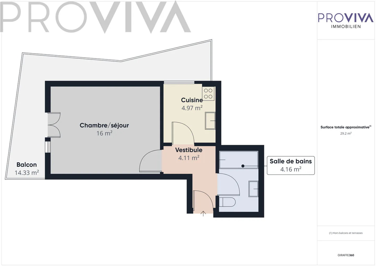 Sonnig mit hübscher Aussicht ohne vis-à-vis - Photo 6 of 7