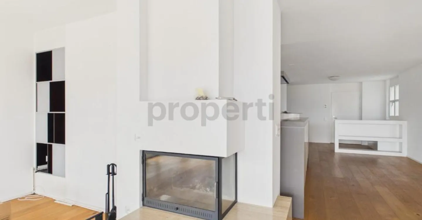 Stunning view of Lake Lucerne: Cozy fireplace, utility room with washing tower and two underground parking spaces - Photo 4 of 12