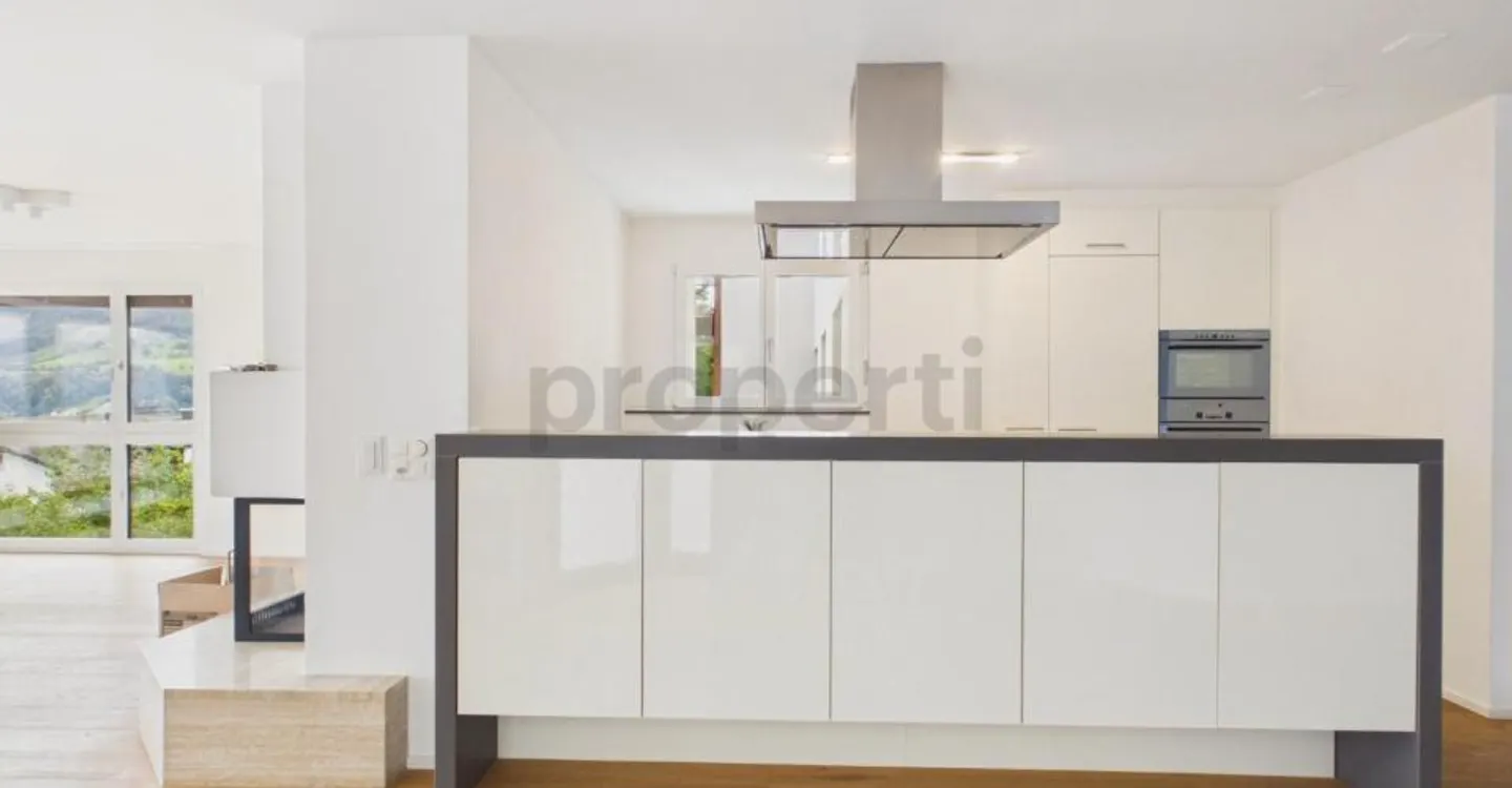 Stunning view of Lake Lucerne: Cozy fireplace, utility room with washing tower and two underground parking spaces - Photo 5 of 12