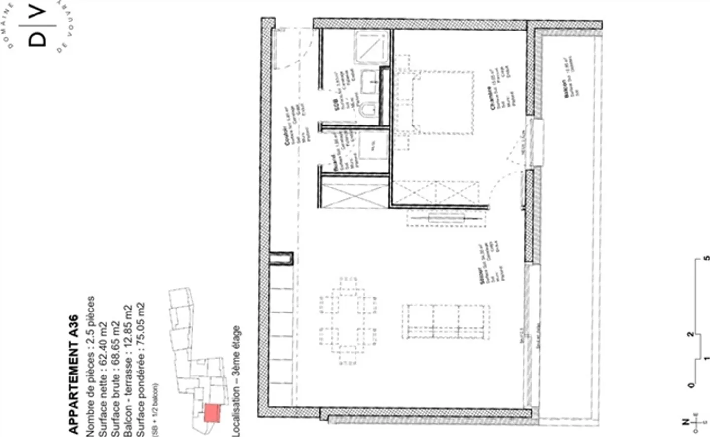 Nuovo Sviluppo Domaine de Vouvry – Nuovo terreno per appartamento 2,5 stanze A36 in vendita - Foto 7 di 7