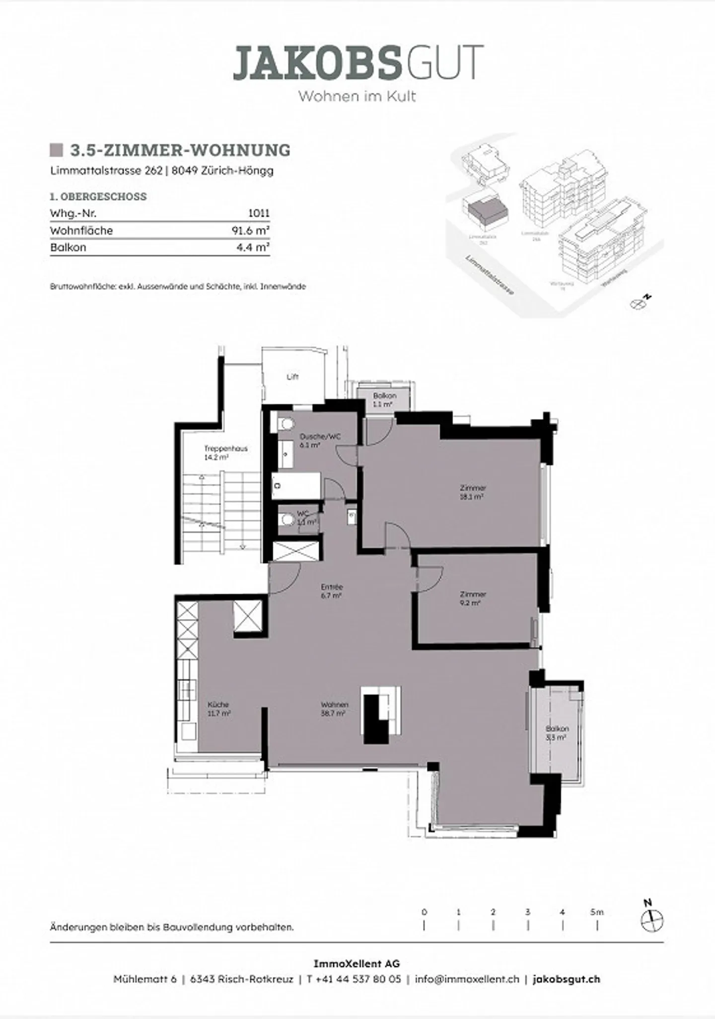 Spektakuläre 3.5-Zimmer-Wohnung im sonnigen Zürich Höngg - Foto 12 von 12