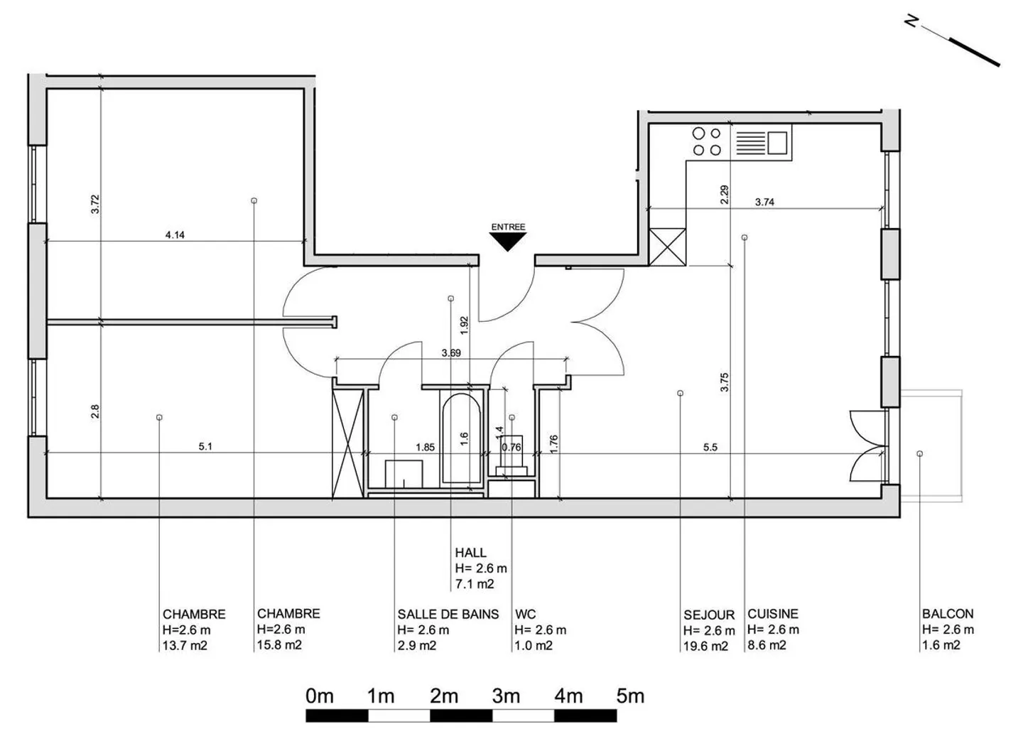 Schöne Wohnung mit 4 Zimmern - 3. Etage und Eaux-Vives - Foto 2 von 13