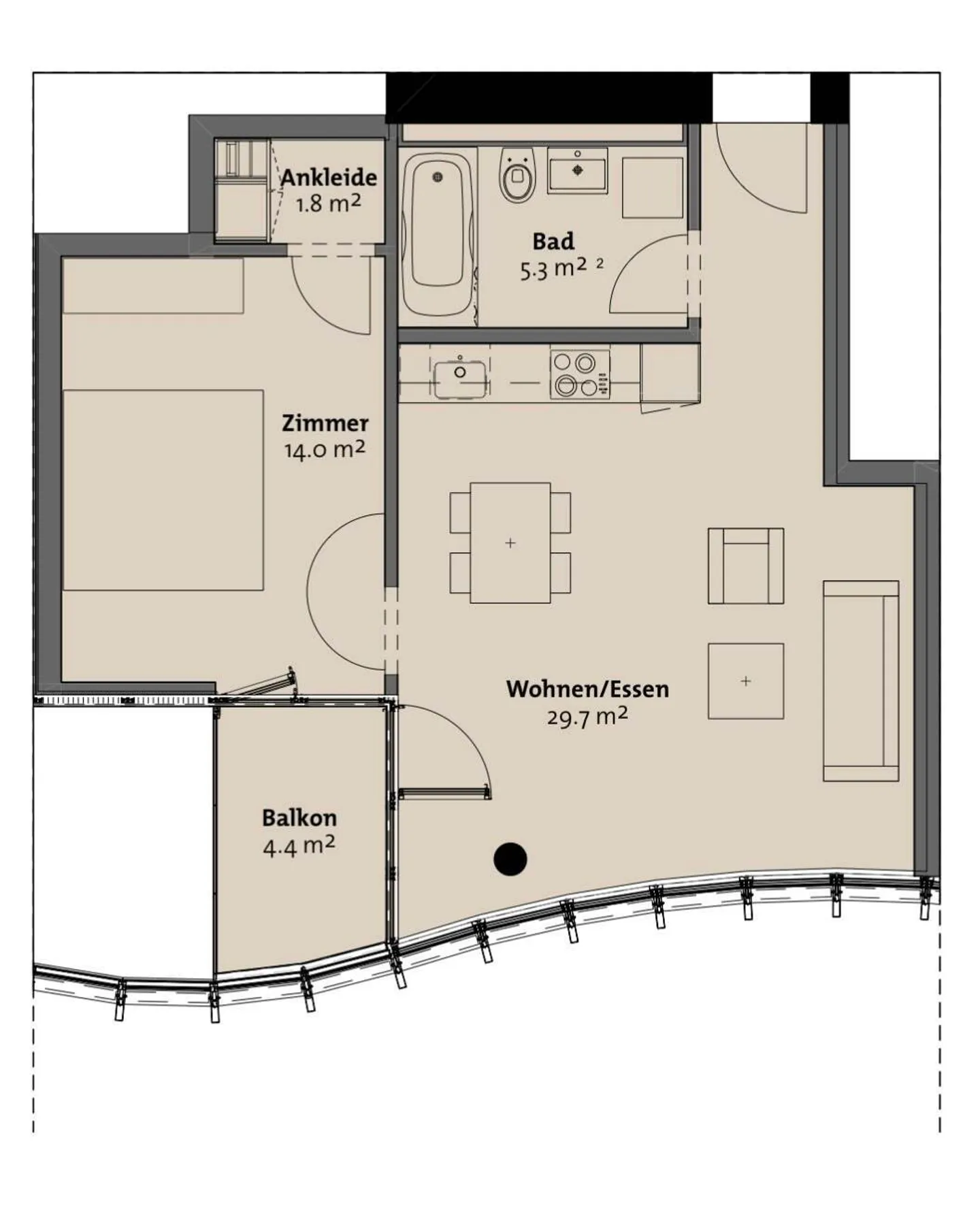 Apartment for rent - Photo 2 of 2