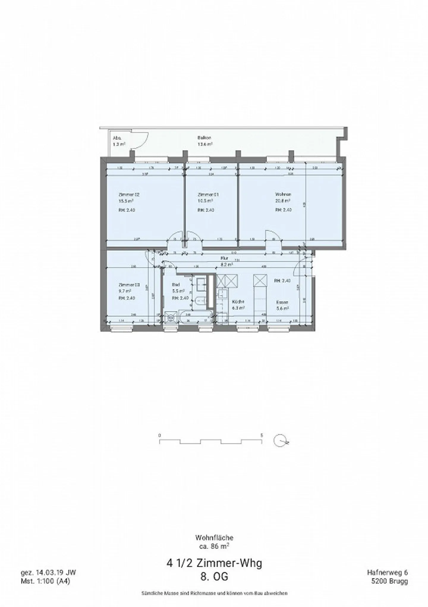 Helle 4.5-Zimmer-Wohnung in Brugg - Foto 12 von 12