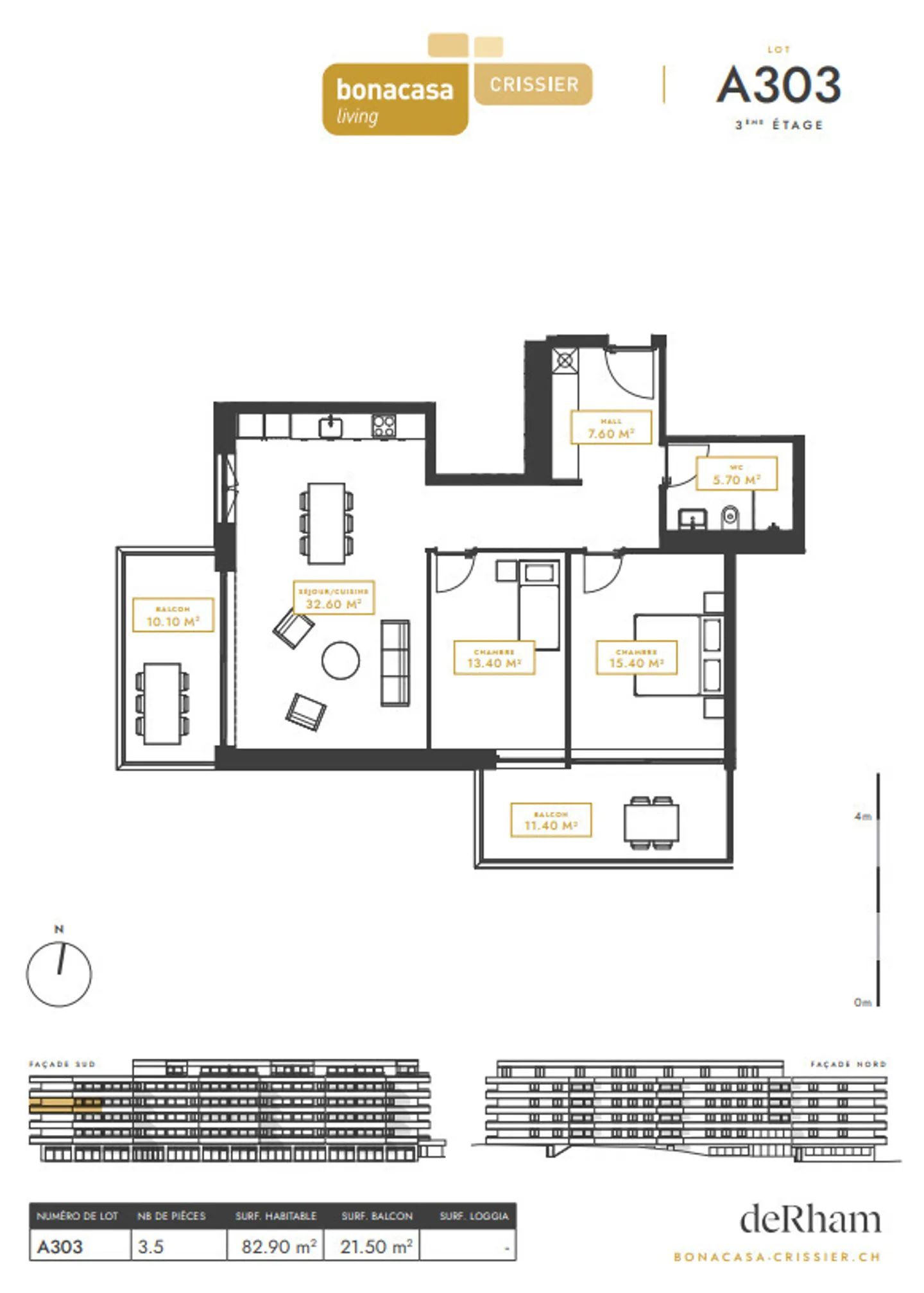 3,5 Zimmer Neubau mit Loggia und Balkon - A303 - Foto 12 von 13