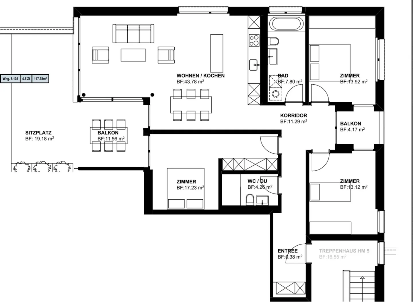 Generous 4.5-room apartment in the green - Photo 11 of 11