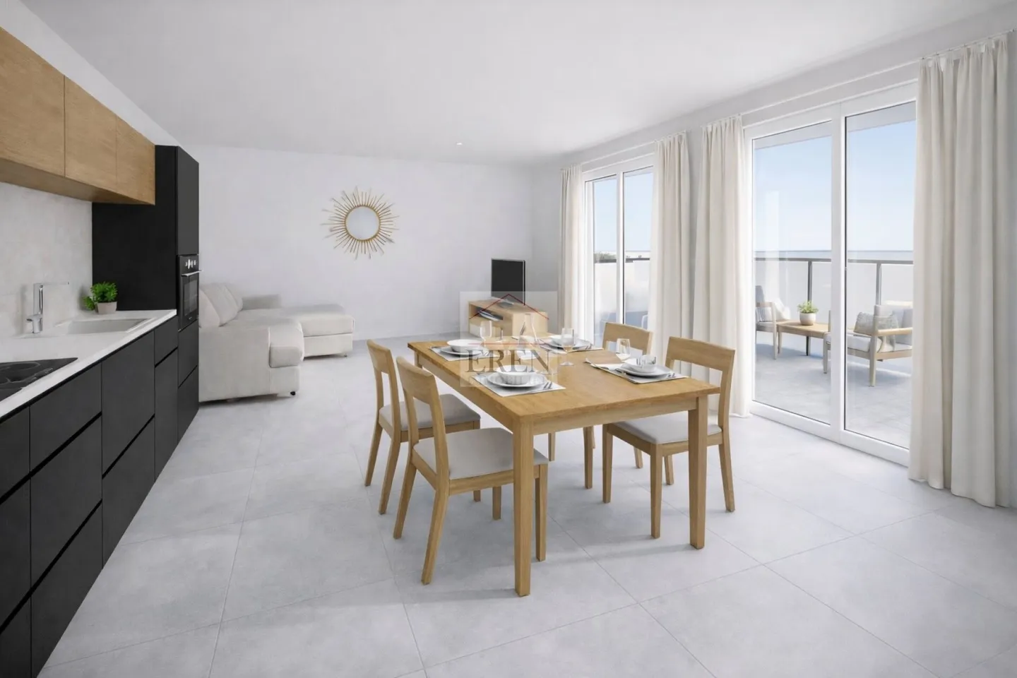 2,5-Zimmer-Wohnung mit grossem 42 m2 Balkon in Grône - Foto 1 von 8