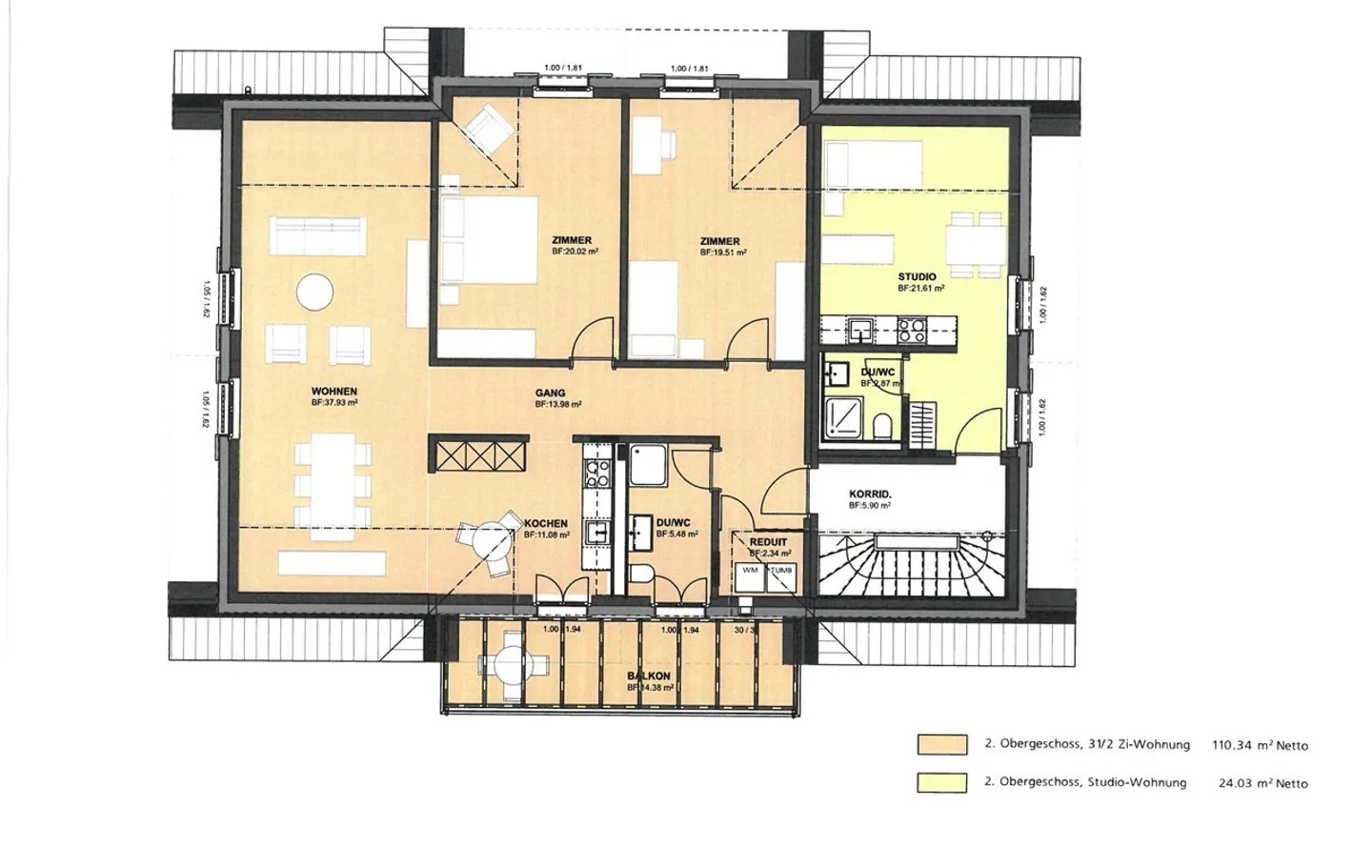 Accogliente appartamento mansardato di 3,5 stanze nel centro di Wichtrach - Foto 6 di 6
