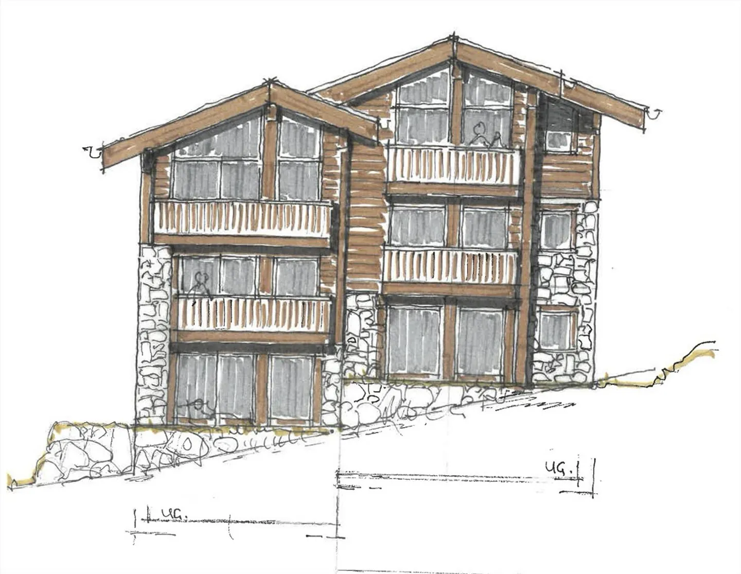 Residenza principale | Nuova costruzione al Stalden | Appartamento 3.5 locali | Piano terra Est - Foto 1 di 8