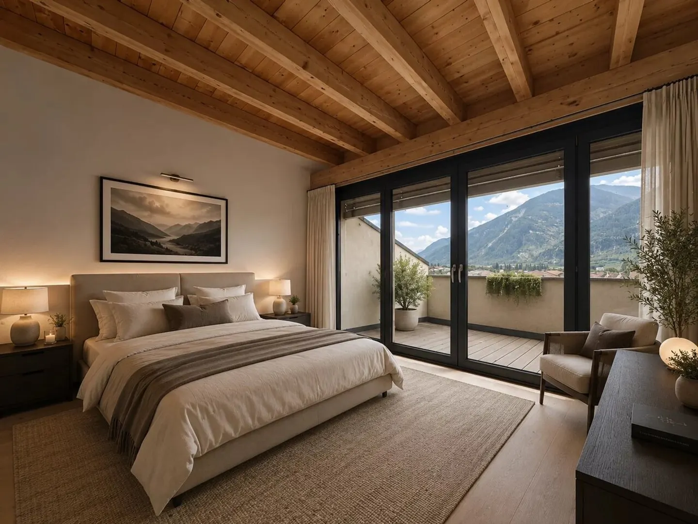 Außergewöhnliches Triplex mit Panoramablick in Saillon - Foto 4 von 6
